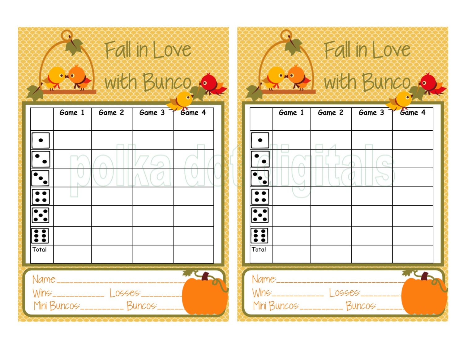 Free Printable Bunco Score Sheets Fall Printable Word Searches