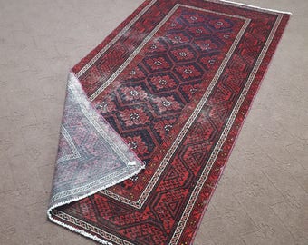 Vintage persian rug, Antique Persian rug, Red vintage rug