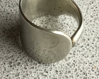 1901 Fiddle Silver spoon ring