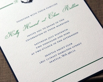 Ahoy Wedding Invitation (Sample set)