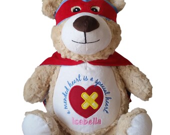 heart warrior teddy bear