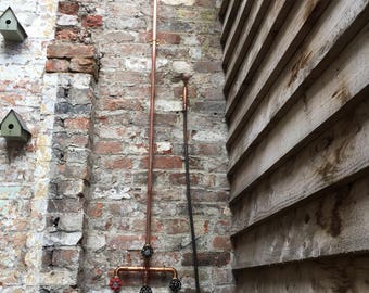 Copper pipe Shower and flexible hose
