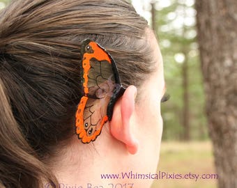 Monarch Butterfly Fairy Ear Wings, Woodland Elf Ears, Costume Wings, Fairy Jewellery