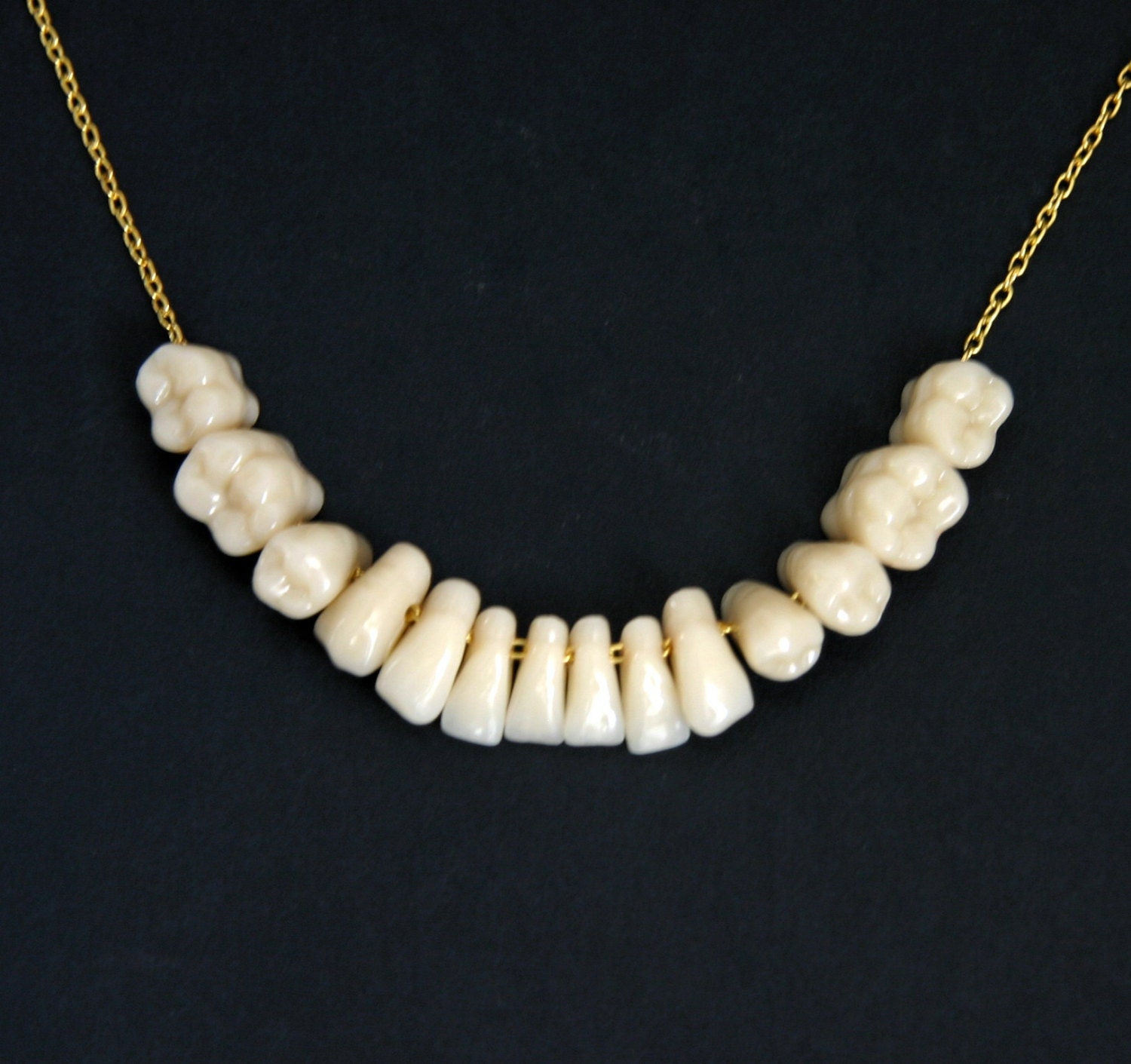 MADE To ORDER Human Teeth Tooth Necklace Pendant Gold Sterling