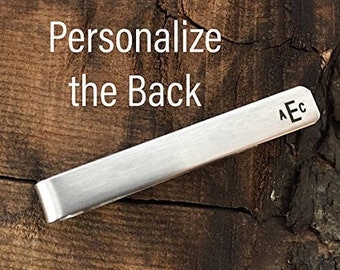 Monogram Tie Clip Groomsman Gift Tie Clip Personalize Tie Clip Monogram Tie Bar Personalized Mens Gift Groomsmen Gift Tie Clip
