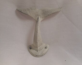 Cast iron whale tail hook / beach decor / nautical decor