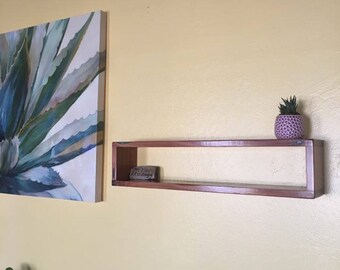 Cedar and Stained Glass Shelf