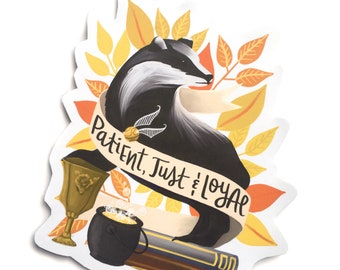 Hufflepuff Hogwarts House Harry Potter Book Inspired Vinyl Sticker Decal