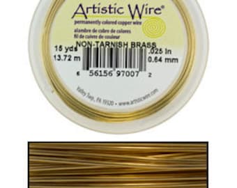 Artistic Wire Tarnish Resistant Brass 18ga - 10 Yard Spool (WR33618)