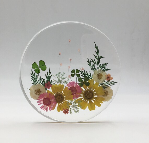 Pressed Flower CoasterResin CoasterNature InspiredHome