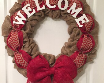 Personalized burlap wreath SALE!!!!!