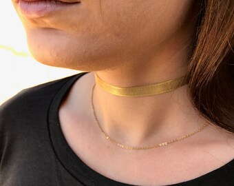 Gold Delicate Choker Necklace
