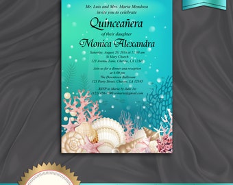 Seashell invitations | Etsy