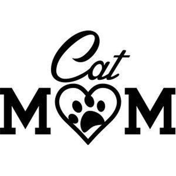 Download Cat Mom Paw Print Vinyl Car Decal Bumper Window Sticker Any