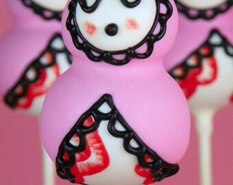 Matryoshka Russian Nesting Dolls Cake Pops