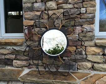 Vintage Wrought Iron Mirror