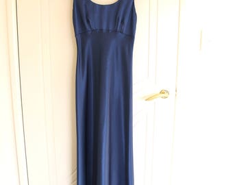 Vintage silky blue dress - Size 8