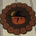 SALE - Primitive Wool Halloween Penny Rug ~ Jack-o-Lantern Witch in Center