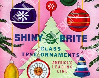 Shiny Brite 1 Ornaments 2 x 3 Fridge Magnet