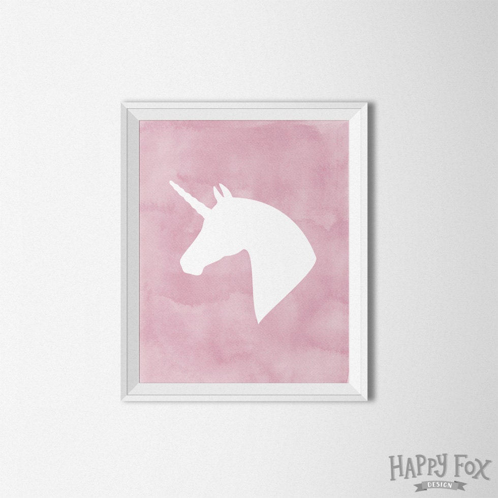 unicorn printable art unicorn decor pink decor nursery art