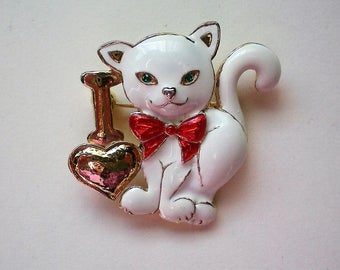 I Love Cats Enameled Pin - 5261