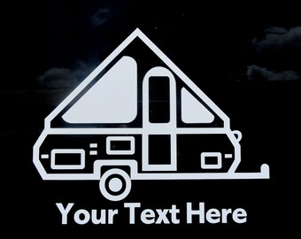 Personalized A-Frame Pop Up Camper Decal, A-Frame Car Window Sticker, Folding Camper, Hard Shell Pop Up, A-Frame Travel Trailer, A-Frame