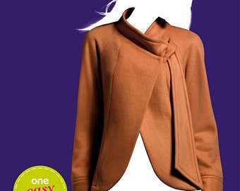 OOP Womens Fleece Jacket ASYMMETRICAL Front opening Simplicity 2024 Sew Simple Pattern Size 10-22 UNCUT