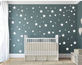 Star Wall Decal, Nursery Wall Decorations, Baby Room Stickers, Star Sticker Wall Art, Removable Wall Art, Baby Room Stickers, Wall Decal Set