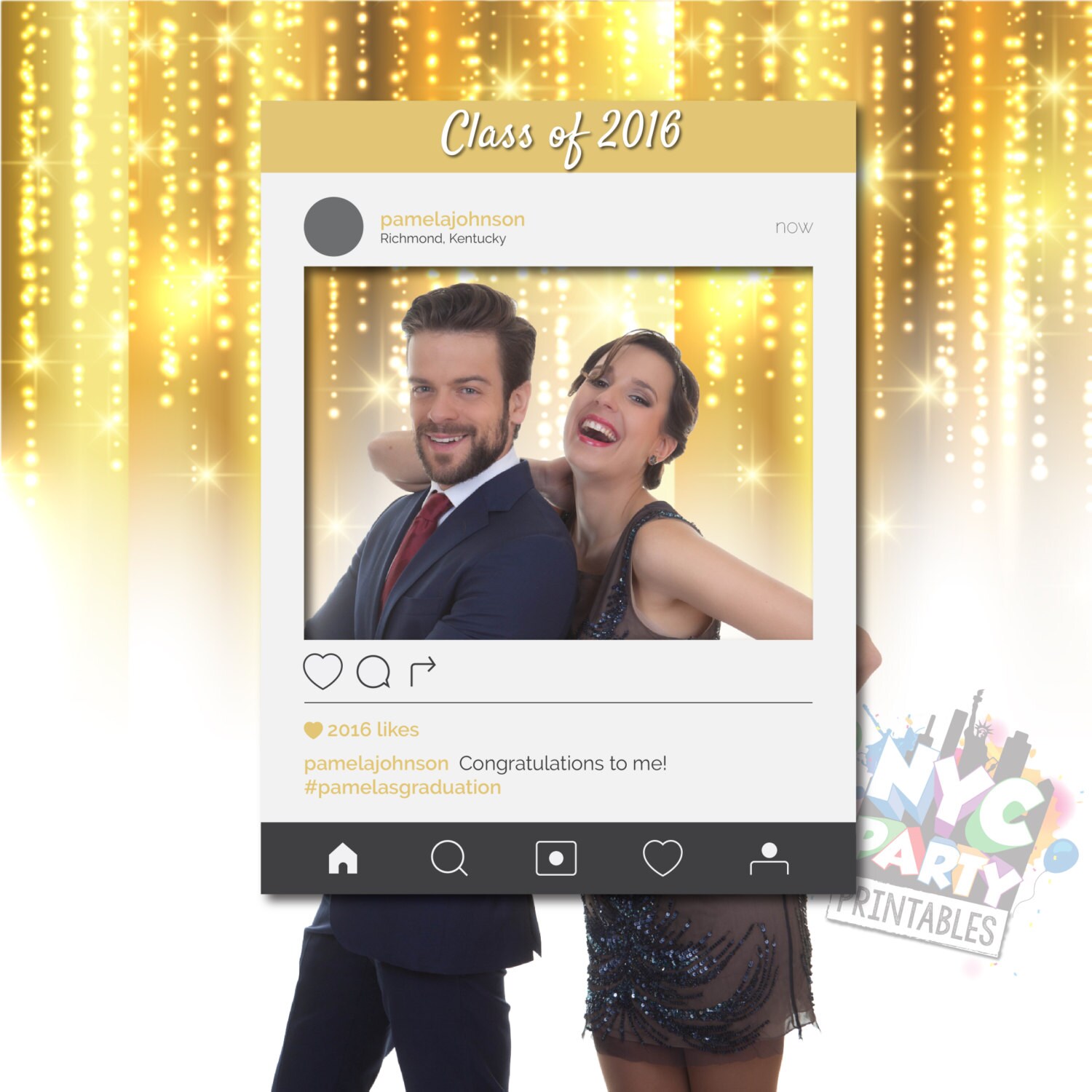 Graduation PhotoBooth Instagram Photo Booth Frame with