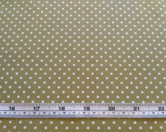 Cotton Poplin Fabric - Rose and Hubble - Green 3mm Spot - Sewing Craft Material Bags Dressmaking Quilting - UK Seller