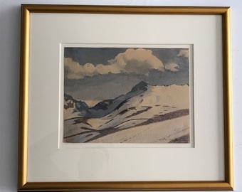 1919 Rockwell Kent Original Watercolor - Fox Island, Alaska