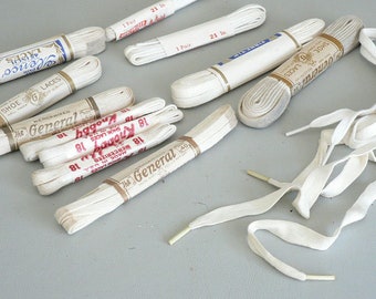 White Vintage Shoe Laces