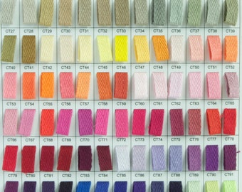 Cotton twill tape / 1.5" wide herringbone tape / over 200 colour choices / Sold by the yard / wholesale ribbon / apron strings / cotton tape
