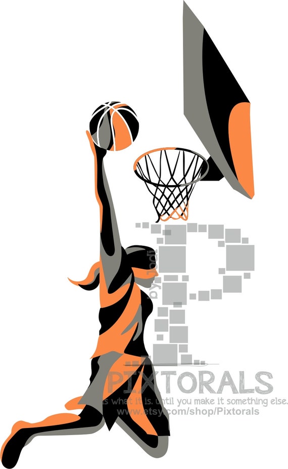 Basketball Female Slam Dunk eps jpeg png Basketball