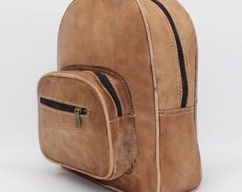 SALE !Vintage Style Leather Backpack, Handmade Backpack,Mens Backpack leather, Womens leather backpack ,leather rucksack ,sac a dos cuir