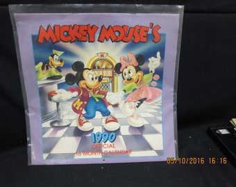 Mickey Mouse 1990 Official 16 Month Calendar