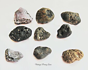 Volcanic Stones / Lava Rocks, Pebbles, Slag Glass Lake Ontario