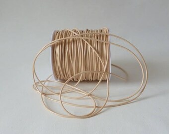 Cord of wax-wax - Beige / Cream 2 mm - 5 meters