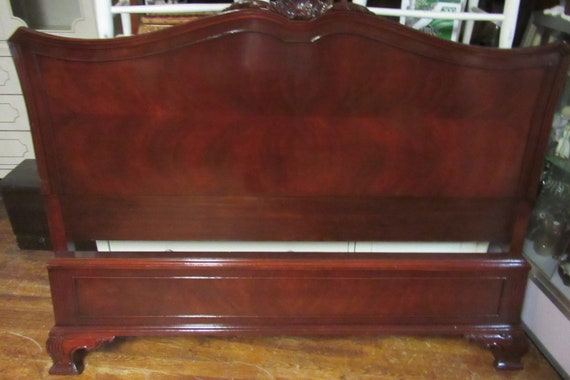 Mahogany headboard and footboard full size