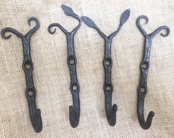 Hand forged branch hooks