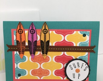 Surf’s Up handmade birthday card