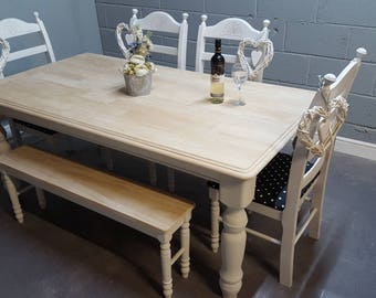 Bespoke 6ft x 3ft Table & Bench or Chair Set