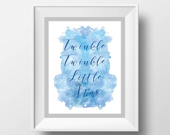 Twinkle-Twinkle Nursery Art Print - 8x10'' - Children wall art, nursery quote, typography, for this child -UNFRAMED