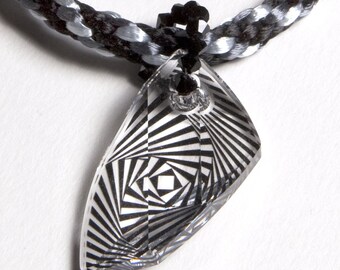 Swarovski Avant Garde Pendant On Kumihimo Necklace