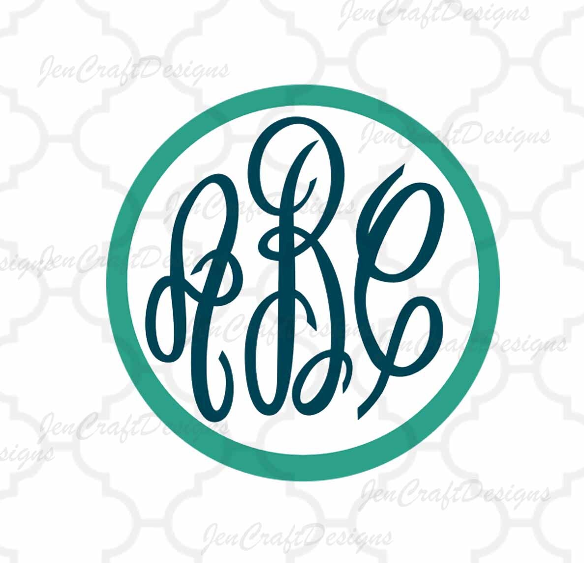 Download Master Circle Monogram font SVG , DXF, EPS, Jpg. Free frames Cricut Ds, Silhouette, A-Z Fancy ...