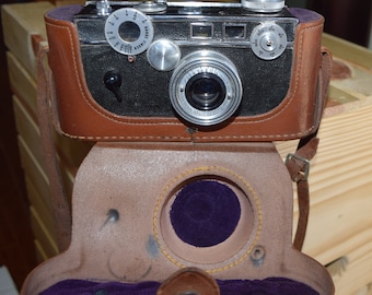 Vintage Argus Range Finder 50 mm Camera, Leather Case, c1940, Collectables, Camera Collector, Shabby Chic, Decorative Objects, Collectibles