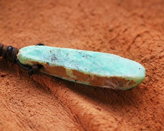 Chrysoprase gemstone pendant,green