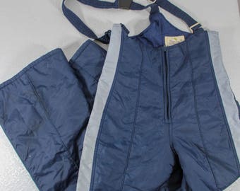 Vintage SnowCats High Waist Ski Snowboard Pants Bibs Overalls Medium