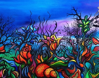 "Luxuriance" - painting on canvas Board