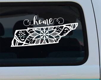 Tennessee State Mandala Decal - Car Decal - Mandala Decal - Tennessee Mandala - Tennessee - Tennessee Decal - Decal - State Decal